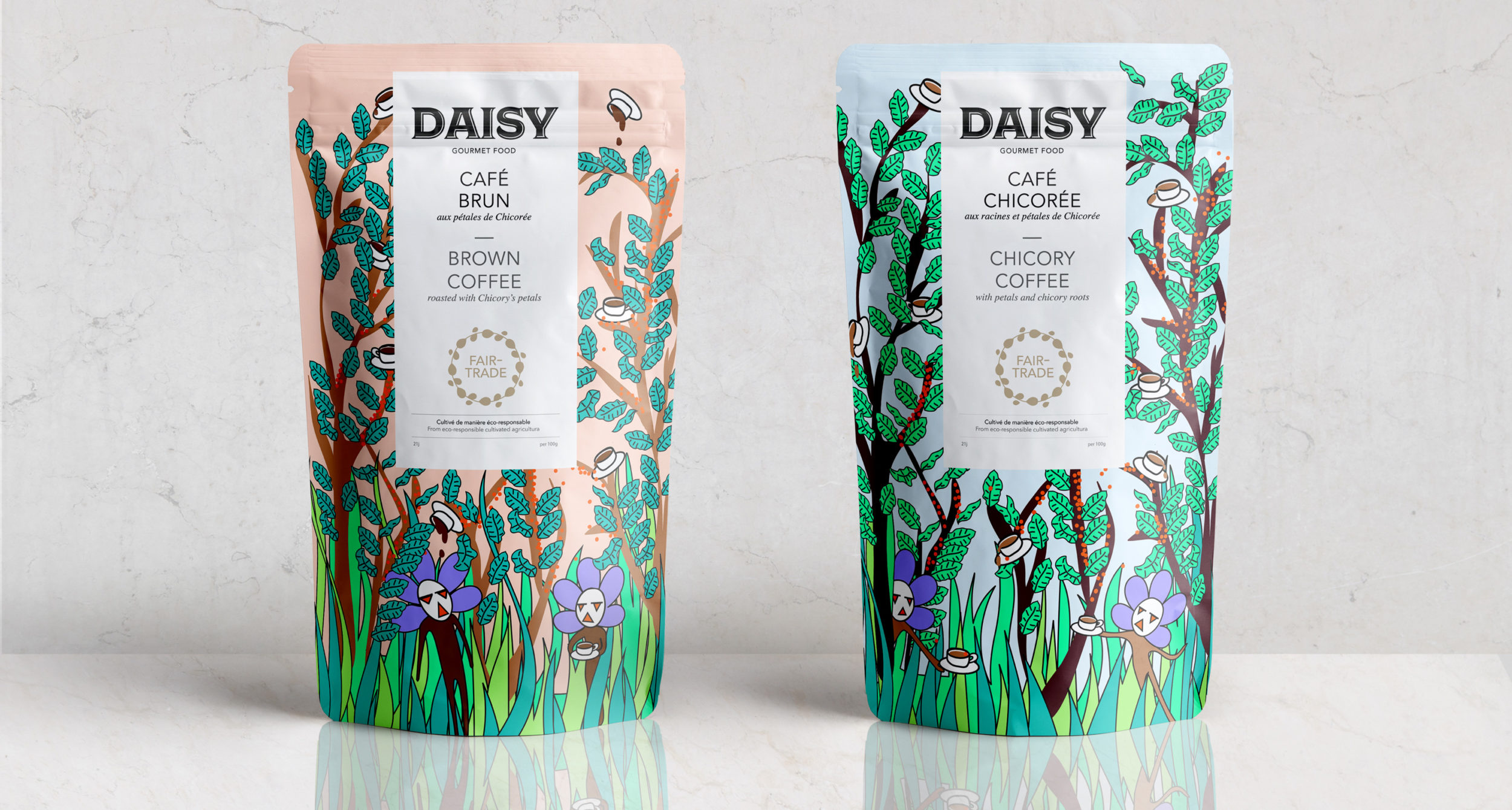 daisy packaging emballage café identité visuelle