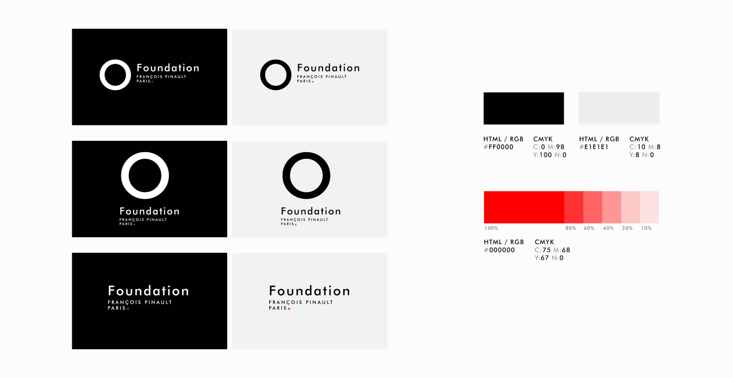 foundation logo et charte graphique colorielle création de l'identité visuelle